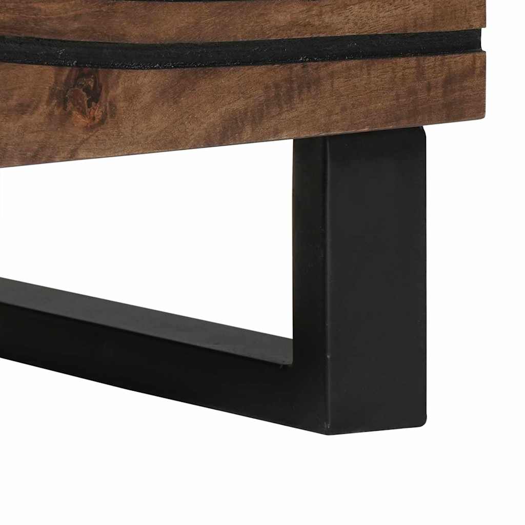 vidaXL Κομοδίνο 2 pcs Καρυδιά 40 x 33 x 46 εκ. Μασίφ ξύλο μάνγκο