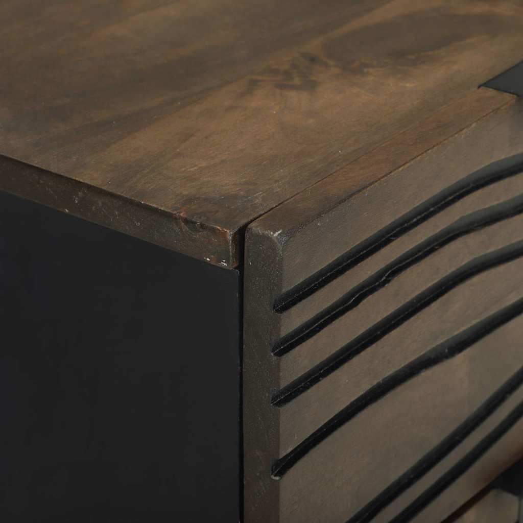 vidaXL Κομοδίνο 2 pcs Καρυδιά 40 x 33 x 46 εκ. Μασίφ ξύλο μάνγκο