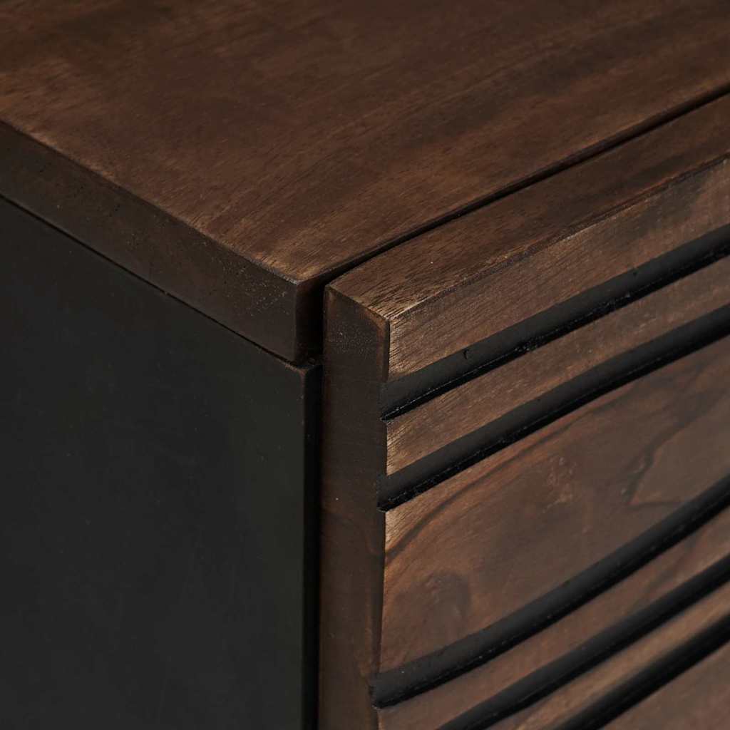 vidaXL Τραπέζι σαλονιού - 80 x 50 x 40 εκ, φτιαγμένο από γερό ξύλο και μηχανικά ξύλα.