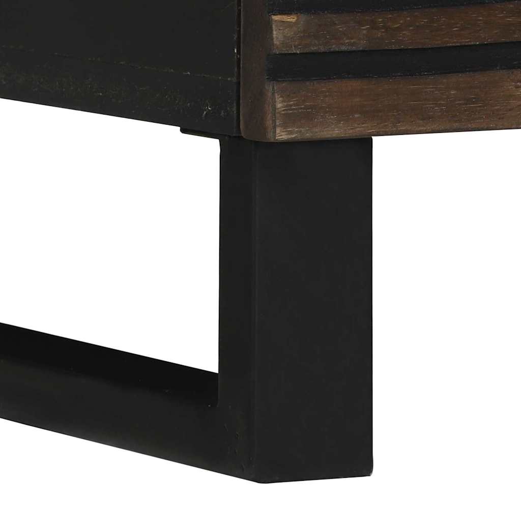 vidaXL Κομοδίνο με συρτάρι Καρυδιά 40 x 33 x 46 εκ. Μασίφ ξύλο μάνγκο