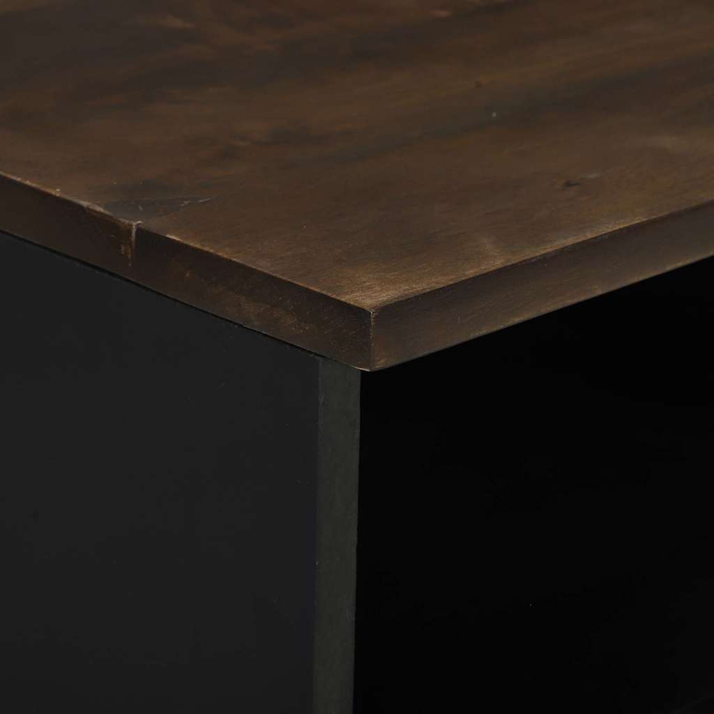 vidaXL Κομοδίνο 2 pcs Καρυδιά 40 x 33 x 46 εκ. Μασίφ ξύλο μάνγκο