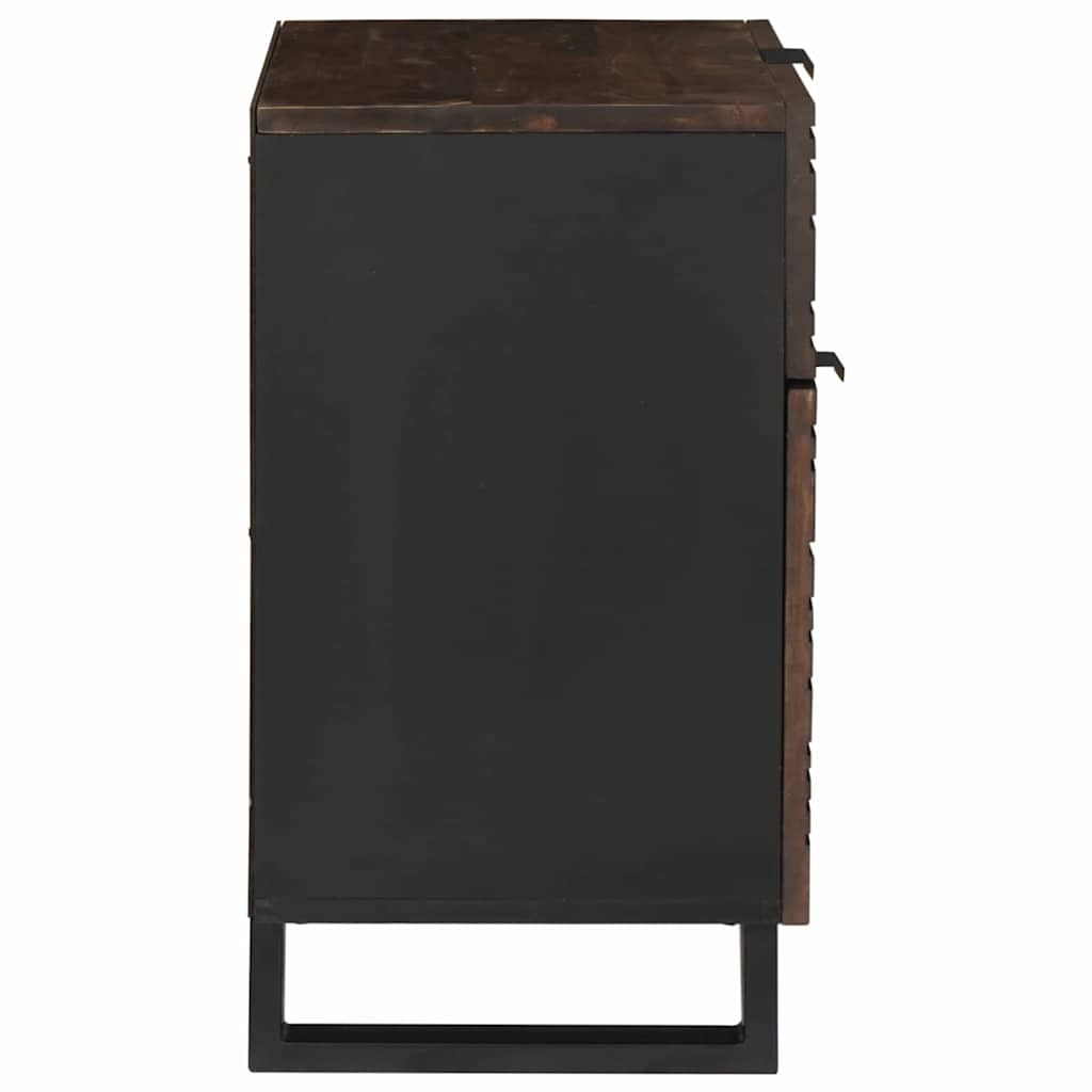 vidaXL Κομοδίνο με συρτάρι Καρυδιά 50 x 33 x 60 εκ Μασίφ ξύλο μάνγκο