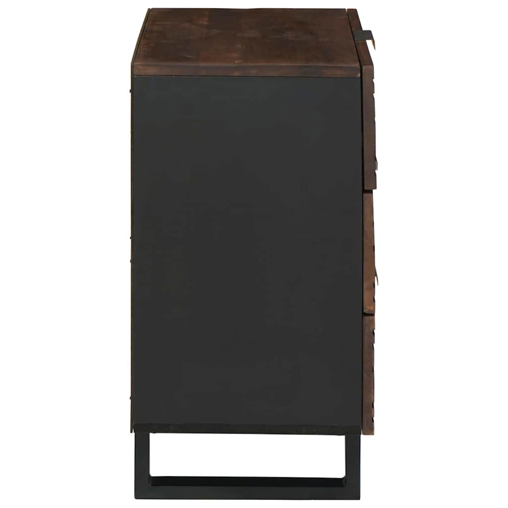 vidaXL Κομοδίνο με συρτάρι Καρυδιά 50 x 33 x 62 εκ. Μασίφ ξύλο ακακίας