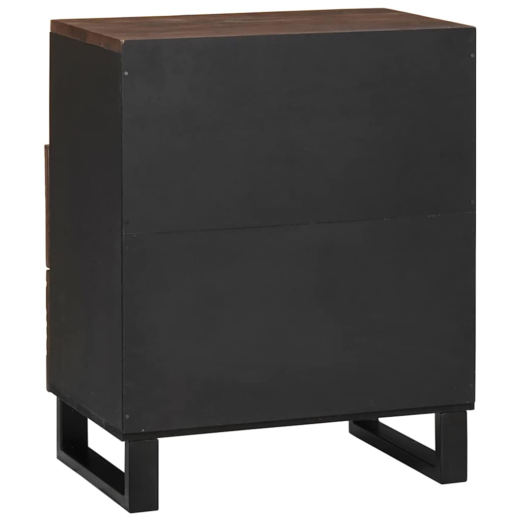 vidaXL Κομοδίνο Καρυδιά 50 x 33 x 62 εκ. Επεξεργασμένο Ξύλο