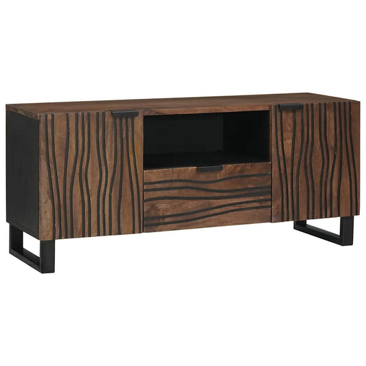 vidaXL Ντουλάπα TV με συρτάρι Καφέ 105 x 33 x 46 εκ Μασίφ ξύλο μάνγκο