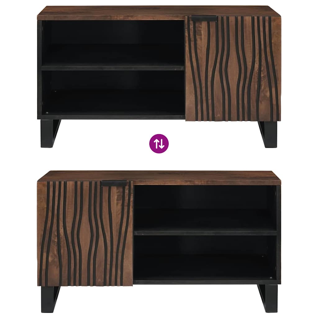 vidaXL Έπιπλο Τηλεόρασης Καφέ 80 x 33 x 46 εκ Μασίφ ξύλο μάνγκο