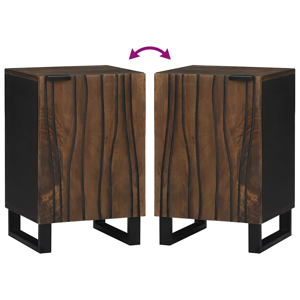 vidaXL Ντουλάπι Μπάνιου 38x33.5x58 cm από Σταθερό Ξύλο Μάνγκο