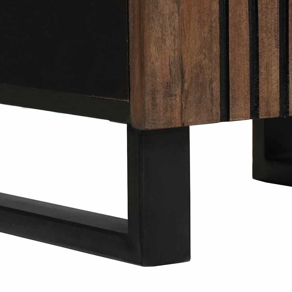 vidaXL Σετ επίπλων μπάνιου με συρτάρι με ράφι Ριγέ με αποθήκευση με πόρτα Καφέ 38 x 33 x 160 εκ.