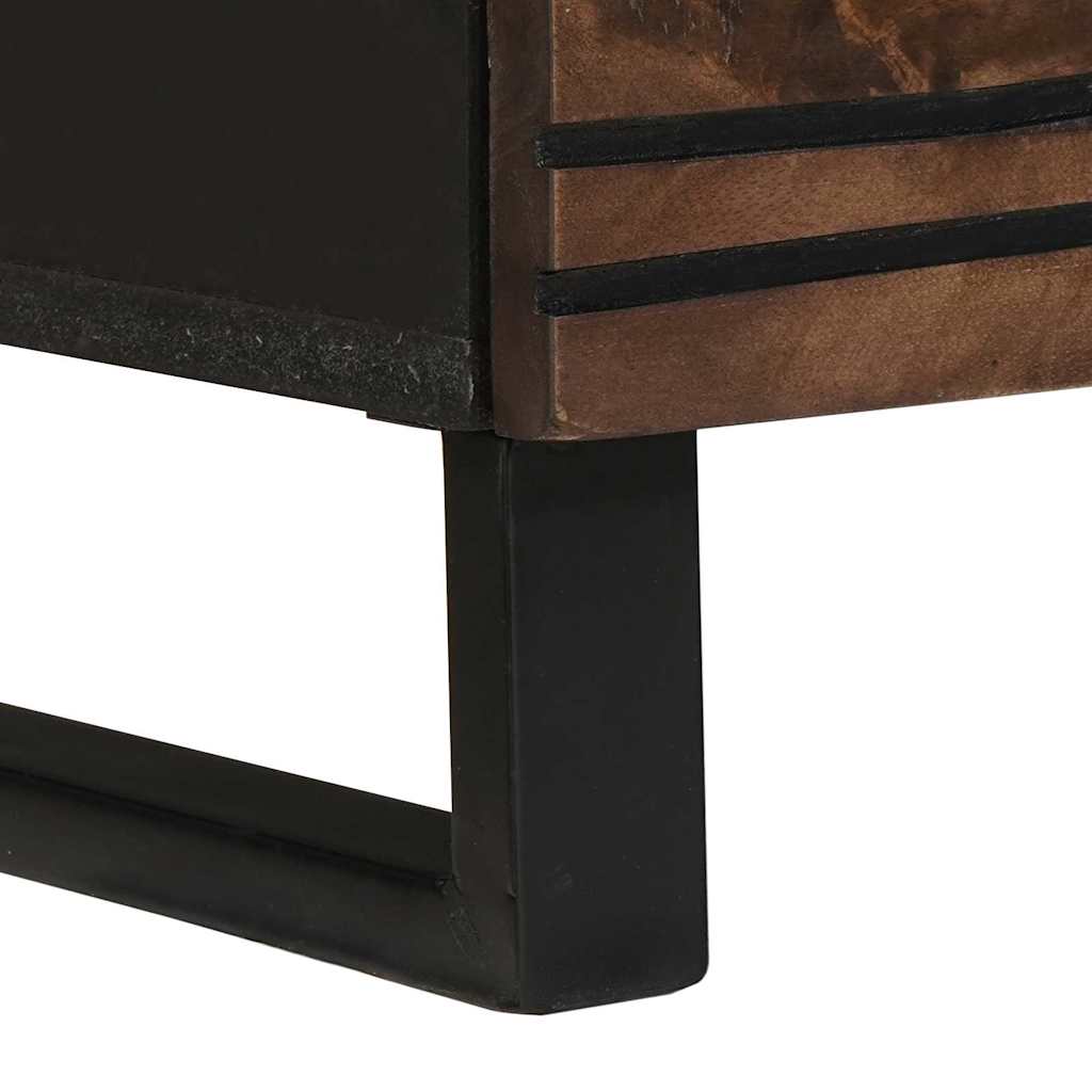 vidaXL Υψηλό Κεφαλάκι Καφέ 60 x 33 x 100 εκ. Μασίφ ξύλο μάνγκο