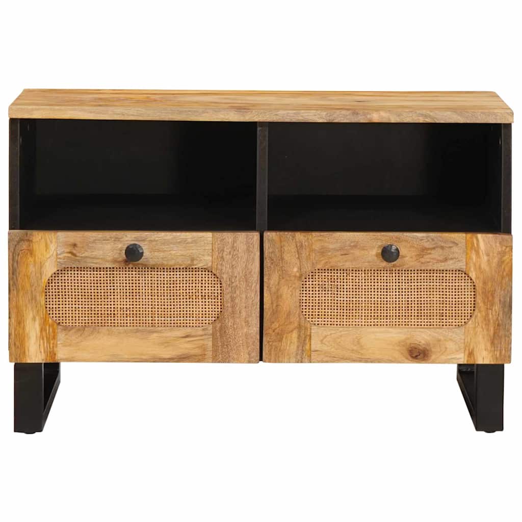 vidaXL Ντουλάπι TV με συρτάρι Καφέ 70 x 33 x 46 εκ Στερεό ξύλο μάνγκο