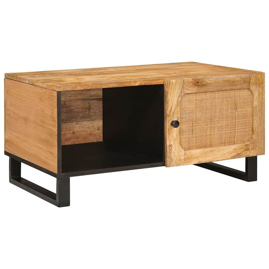 vidaXL Τραπεζάκι σαλονιού Φυσικό 80 x 50 x 40 cm Στερεό ξύλο μάνγκο