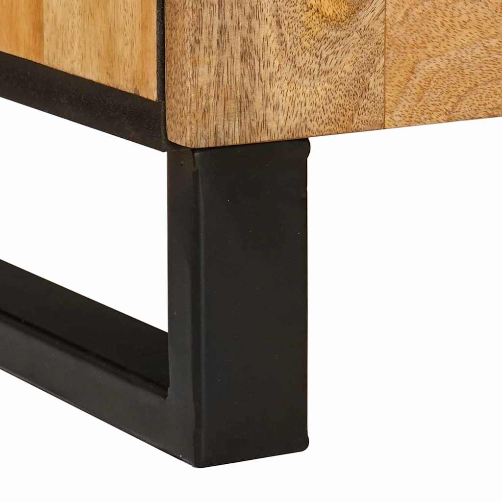 vidaXL Κομοδίνο με συρτάρι Φυσικό 50 x 33 x 60 εκ Στερεό ξύλο μάνγκο