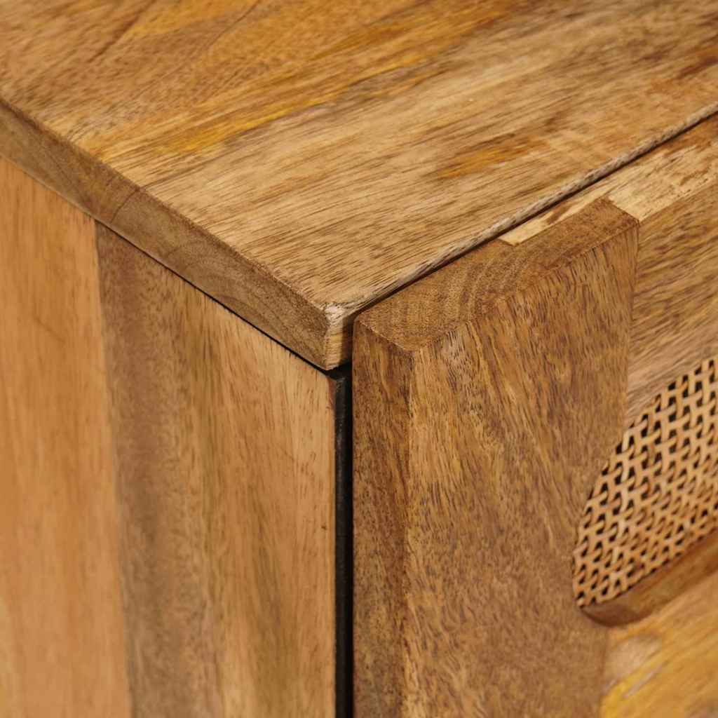 vidaXL Κομοδίνο με συρτάρι Φυσικό 50 x 33 x 62 εκ. Στερεό ξύλο μάνγκο