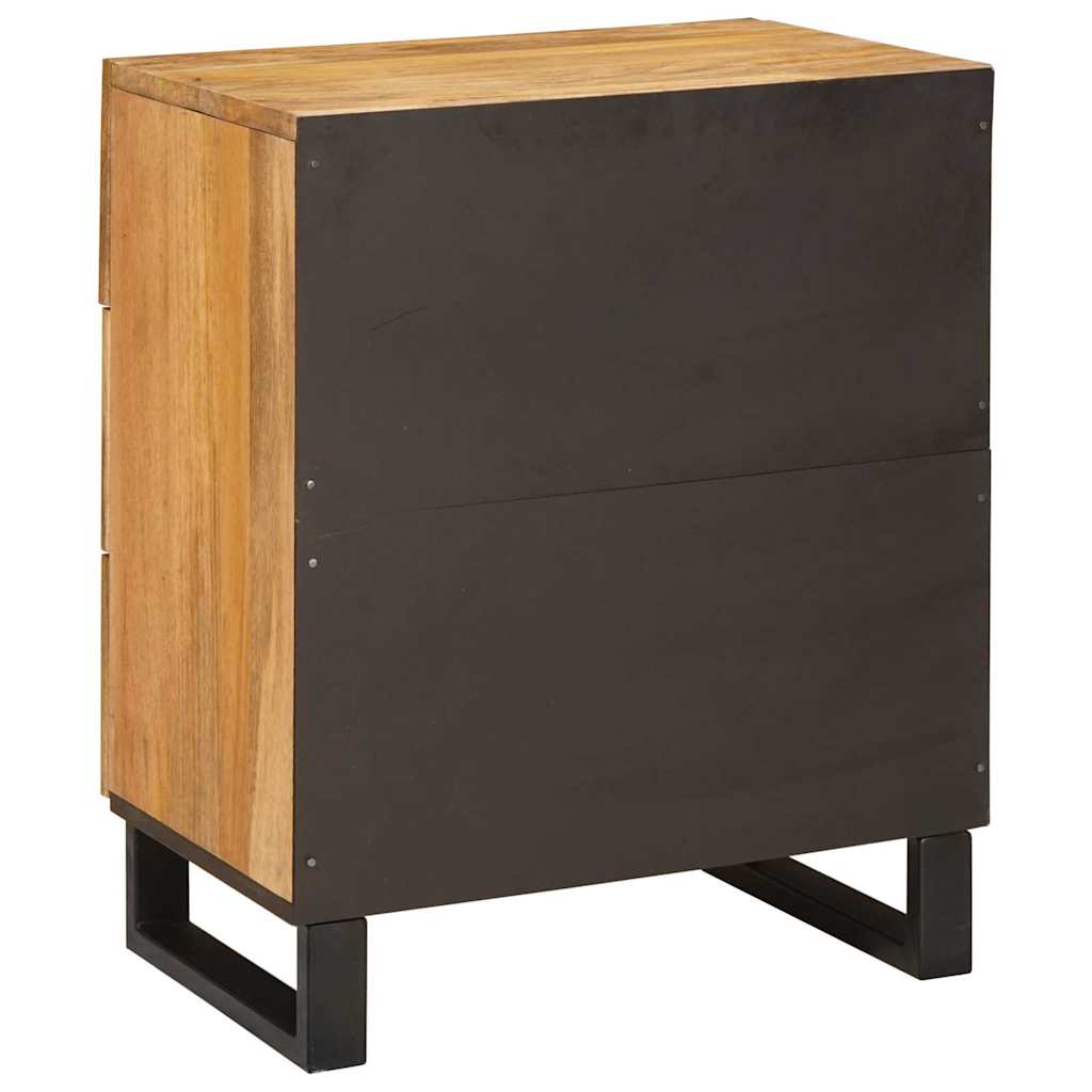 vidaXL Κομοδίνο με συρτάρι Φυσικό 50 x 33 x 62 εκ. Στερεό ξύλο μάνγκο