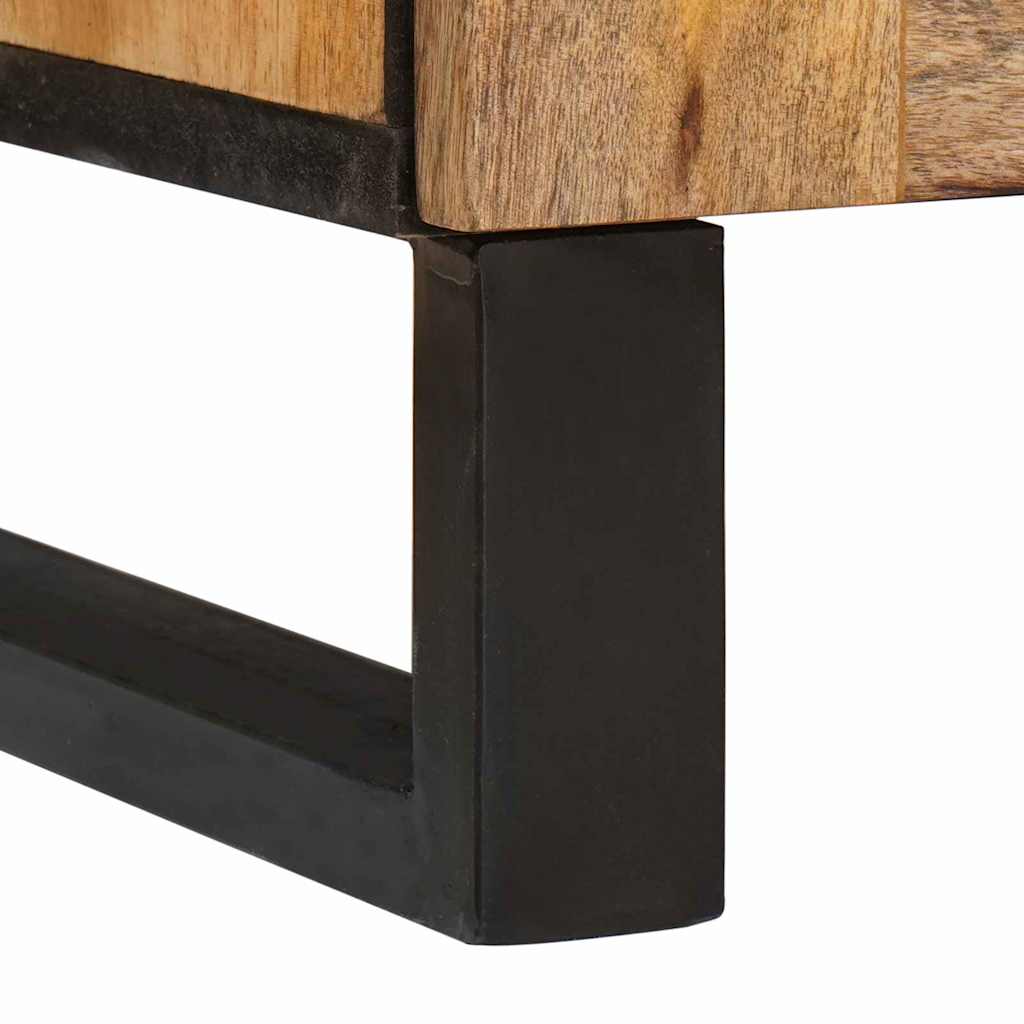 vidaXL Κομοδίνο με συρτάρι Φυσικό 50 x 33 x 60 εκ Στερεό ξύλο μάνγκο
