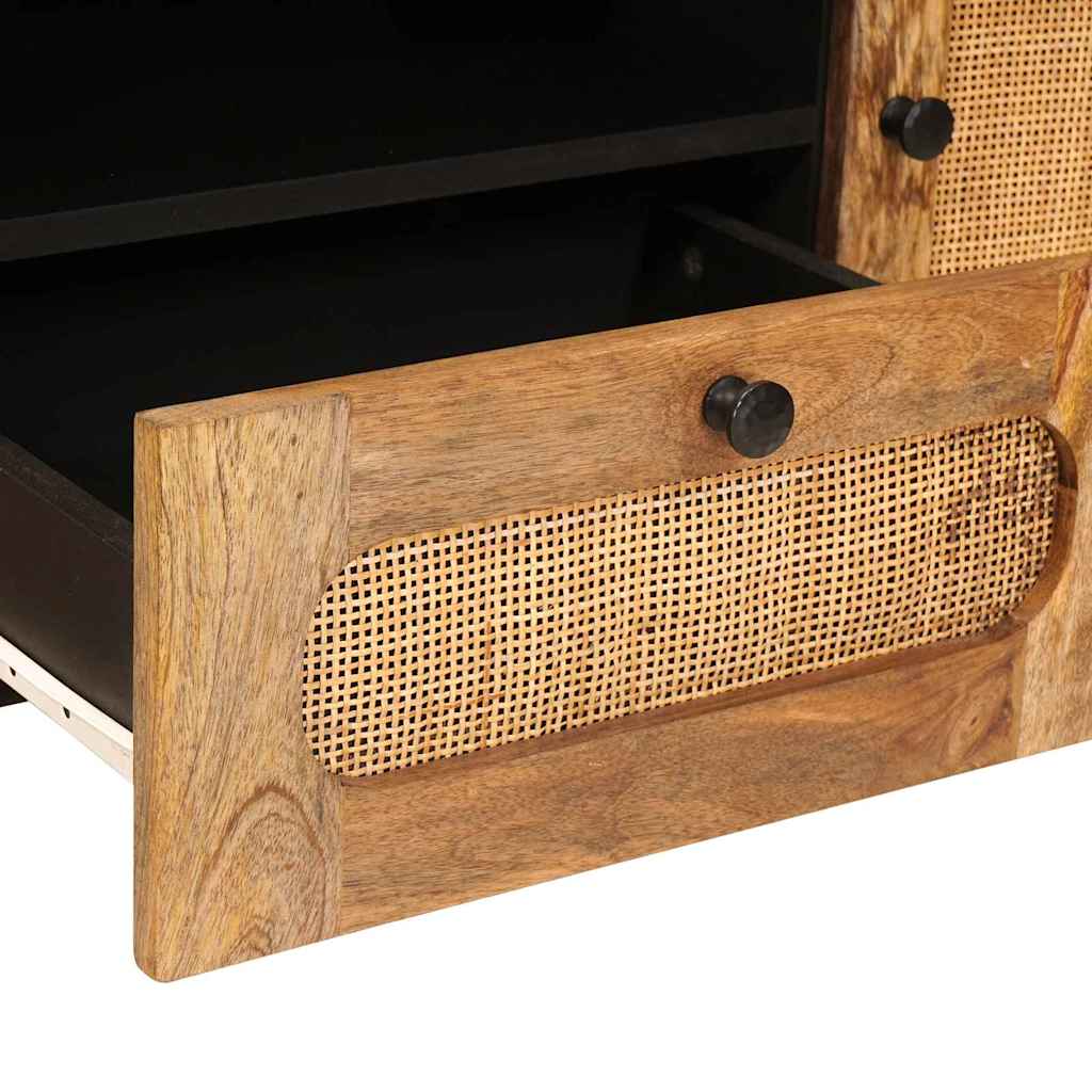 vidaXL Ντουλάπι TV με πόρτα Καφέ 105 x 33 x 46 εκ. Στερεό ξύλο μάνγκο