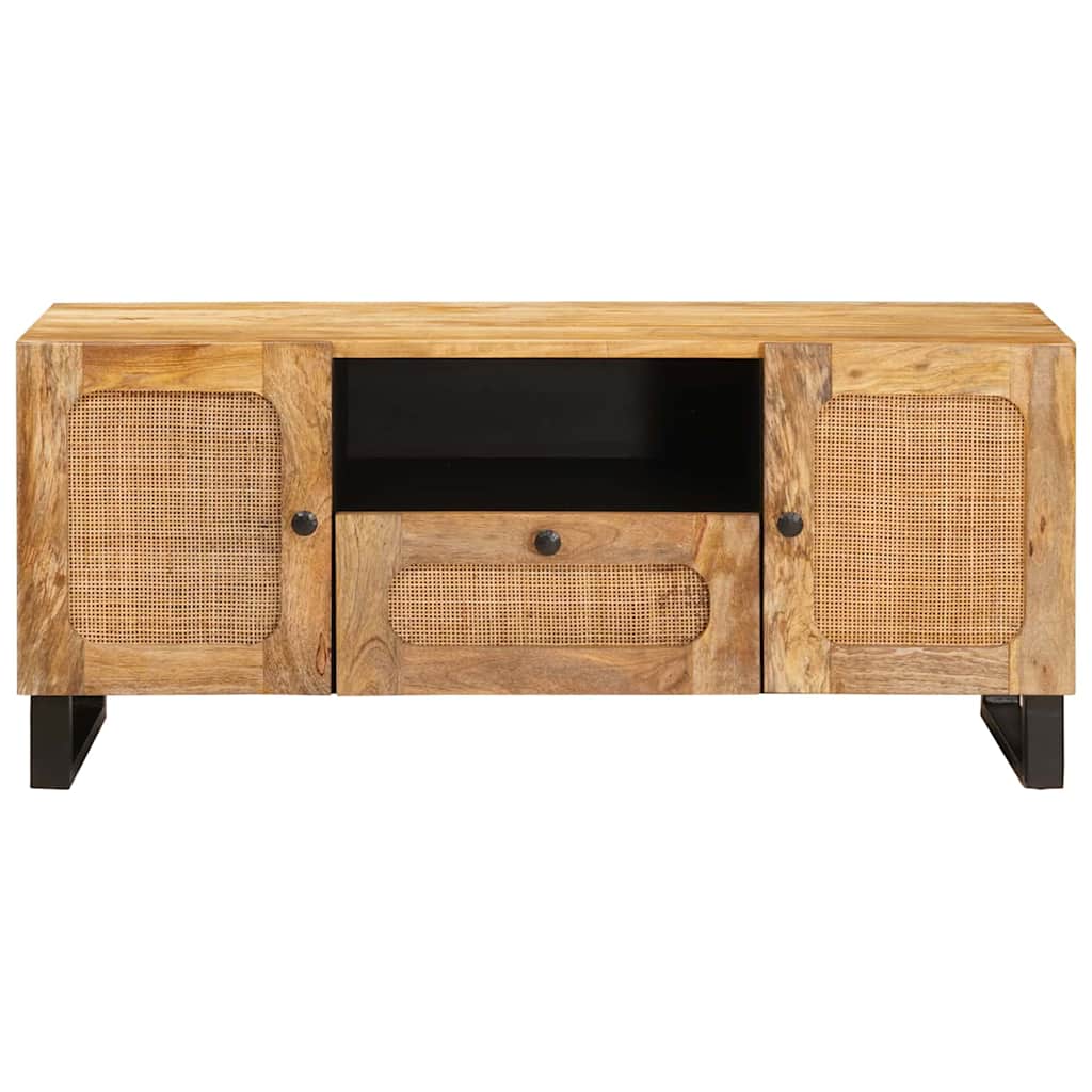 vidaXL Ντουλάπι TV με πόρτα Καφέ 105 x 33 x 46 εκ. Στερεό ξύλο μάνγκο
