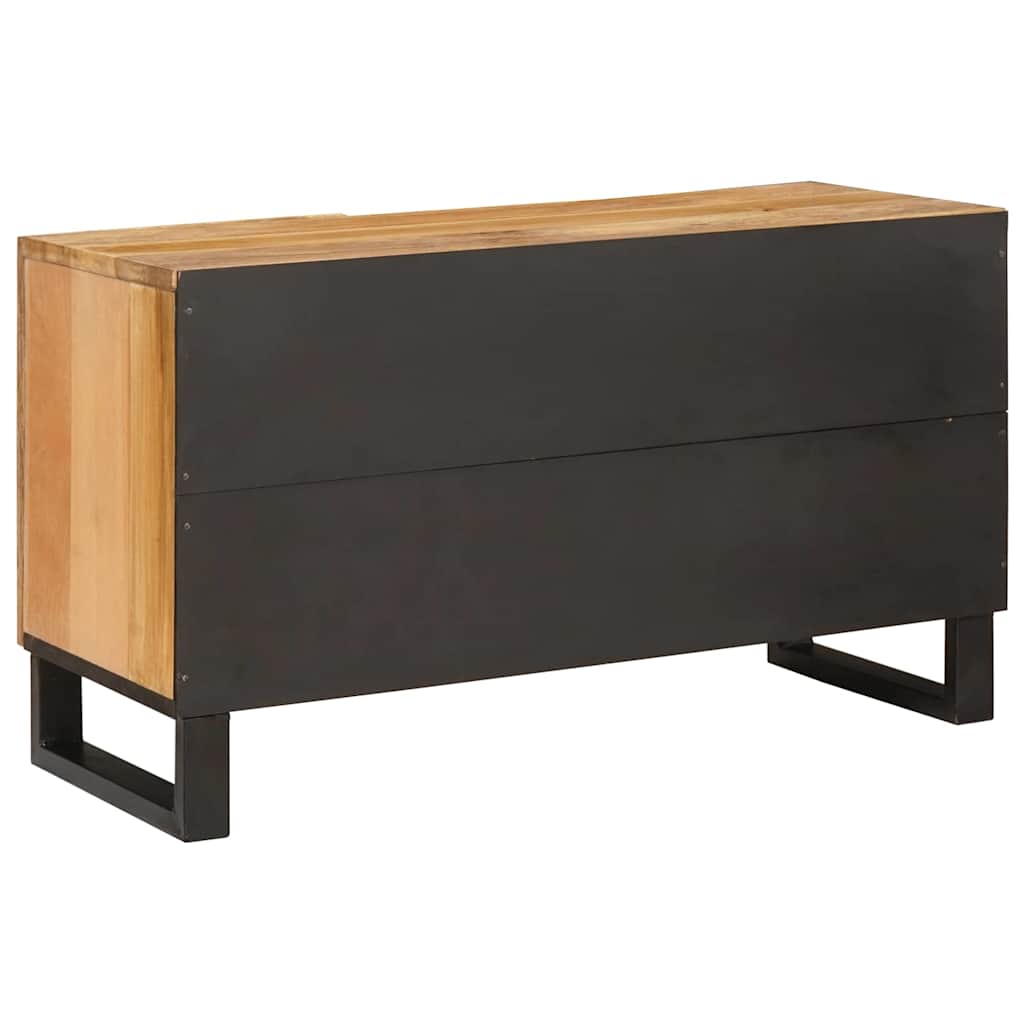 vidaXL Ντουλάπι TV με πόρτα Καφέ 80 x 33 x 46 εκ Στερεό ξύλο μάνγκο
