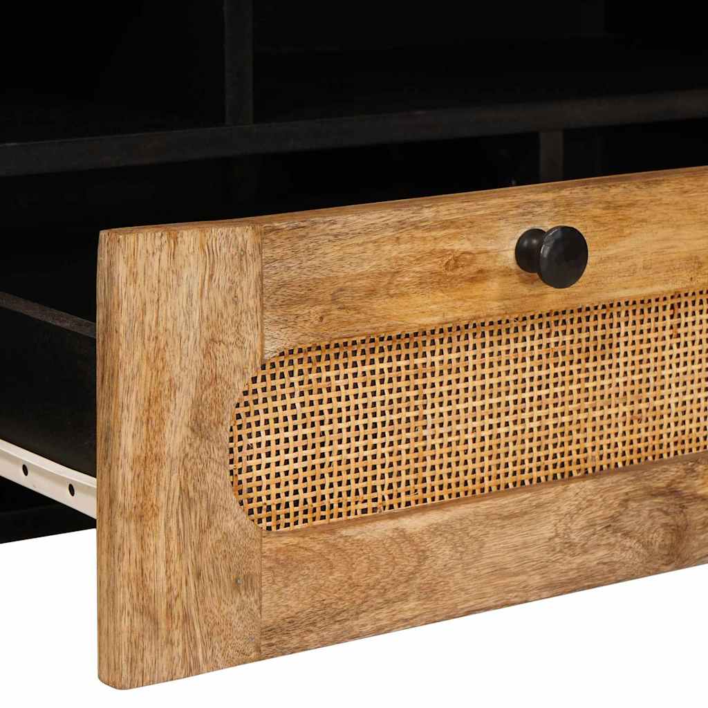 vidaXL Ντουλάπι TV με συρτάρι Καφέ 100 x 33 x 46 εκ Στερεό ξύλο μάνγκο