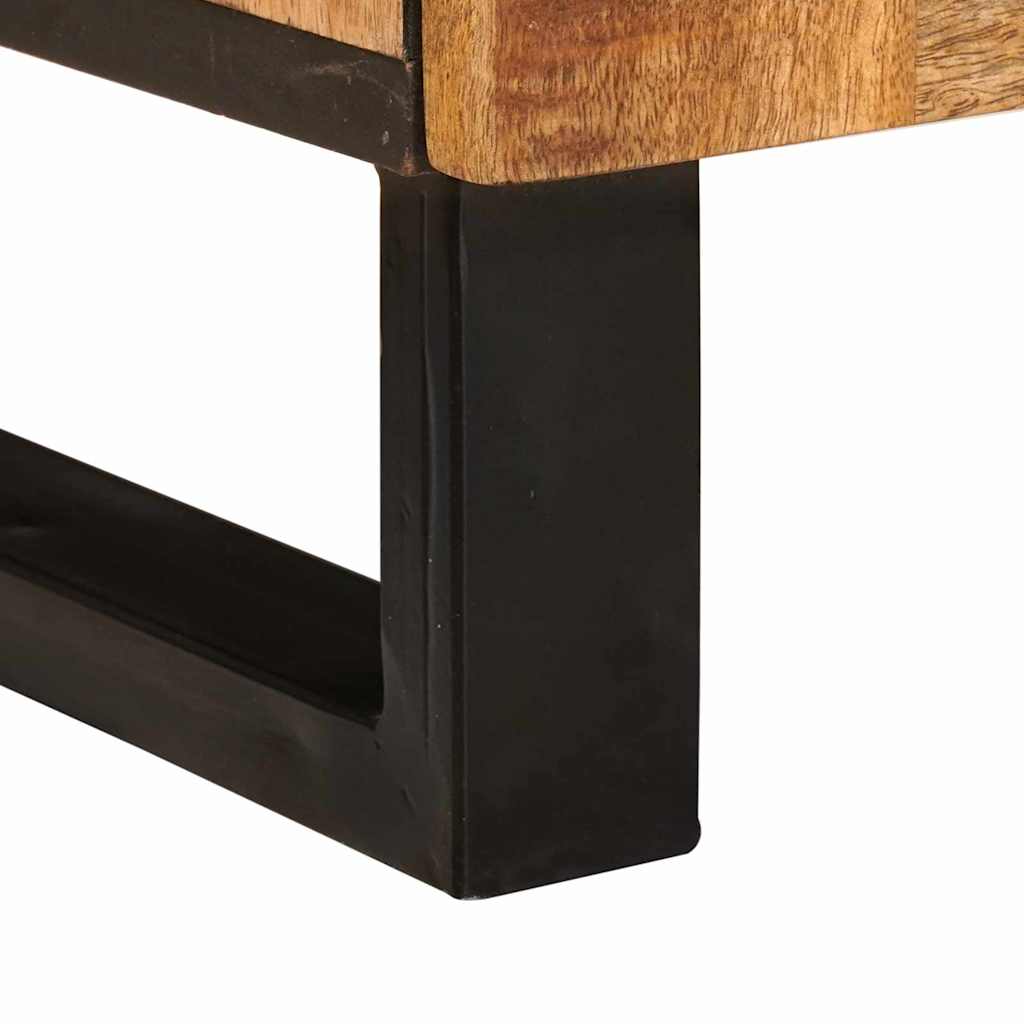 vidaXL Ντουλάπι TV με συρτάρι Καφέ 100 x 33 x 46 εκ Στερεό ξύλο μάνγκο