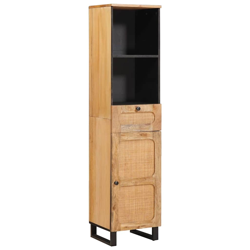 vidaXL Ντουλάπι Μπάνιου Καφέ 38 x 33 x 160 εκ. Στερεό ξύλο μάνγκο