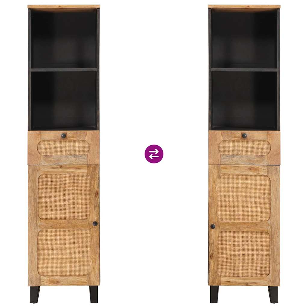 vidaXL Ντουλάπι Μπάνιου Καφέ 38 x 33 x 160 εκ. Στερεό ξύλο μάνγκο