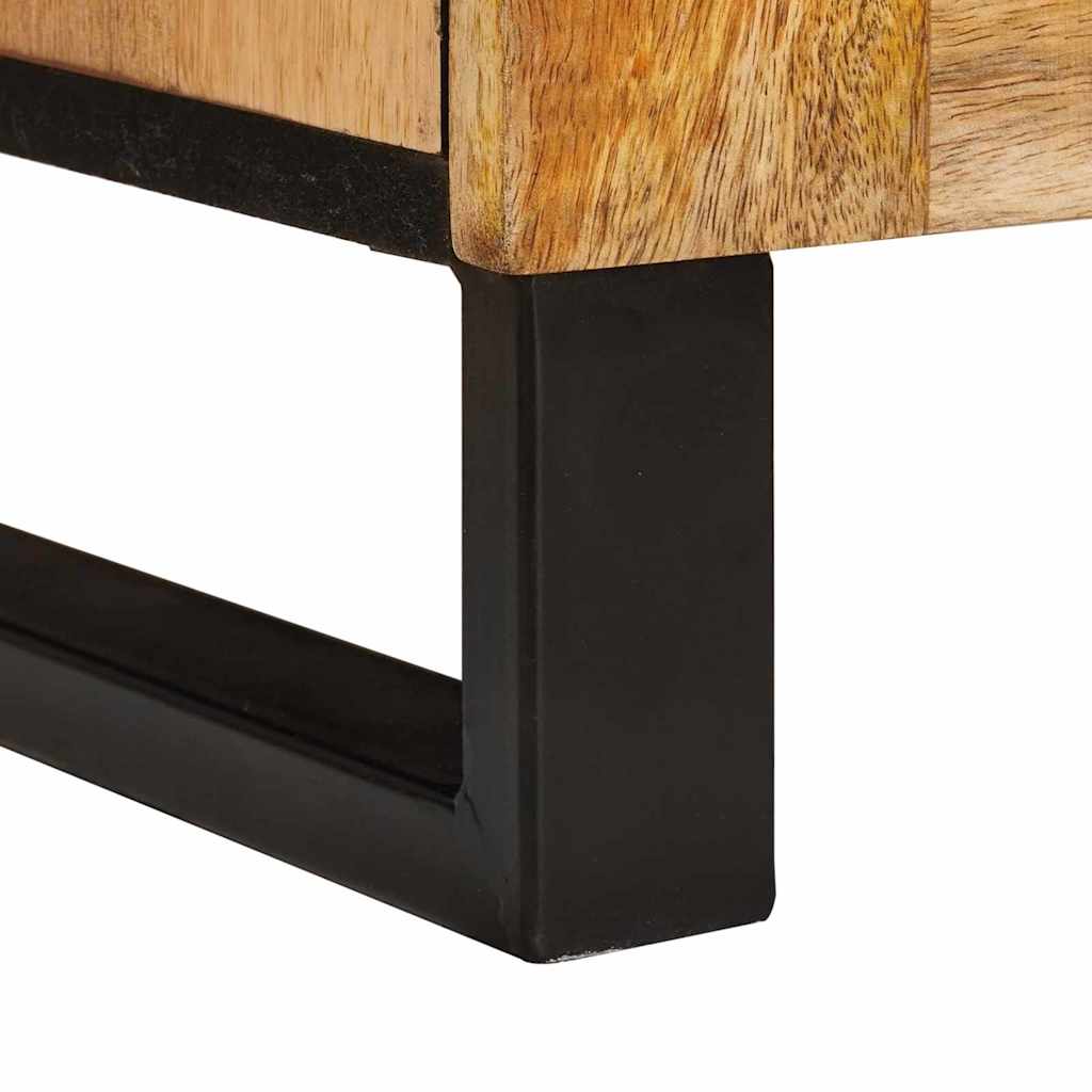 vidaXL Πλαϊνό γραφείο με πόρτα Καφέ 60 x 33 x 75 cm Στερεό ξύλο μάνγκο