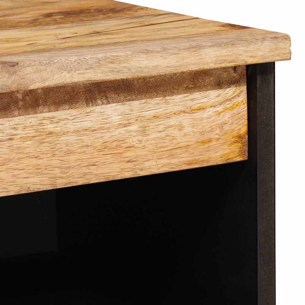 vidaXL Πλαϊνό γραφείο με πόρτα Καφέ 60 x 33 x 75 cm Στερεό ξύλο μάνγκο
