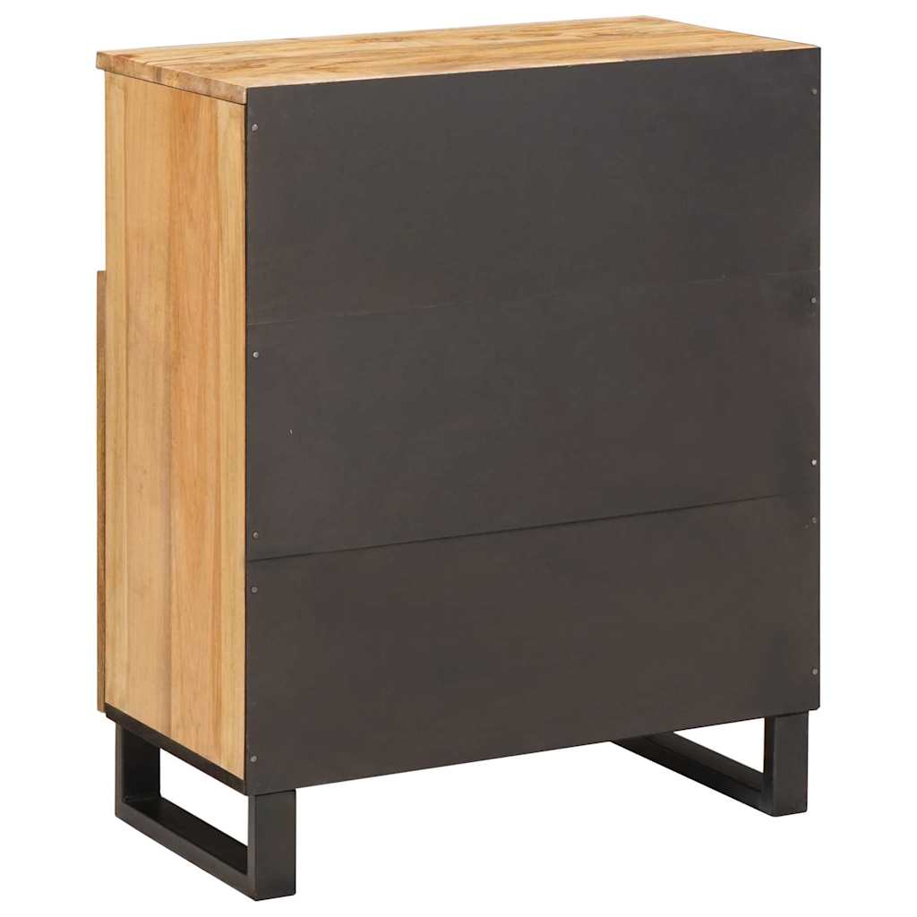 vidaXL Πλαϊνό γραφείο με πόρτα Καφέ 60 x 33 x 75 cm Στερεό ξύλο μάνγκο