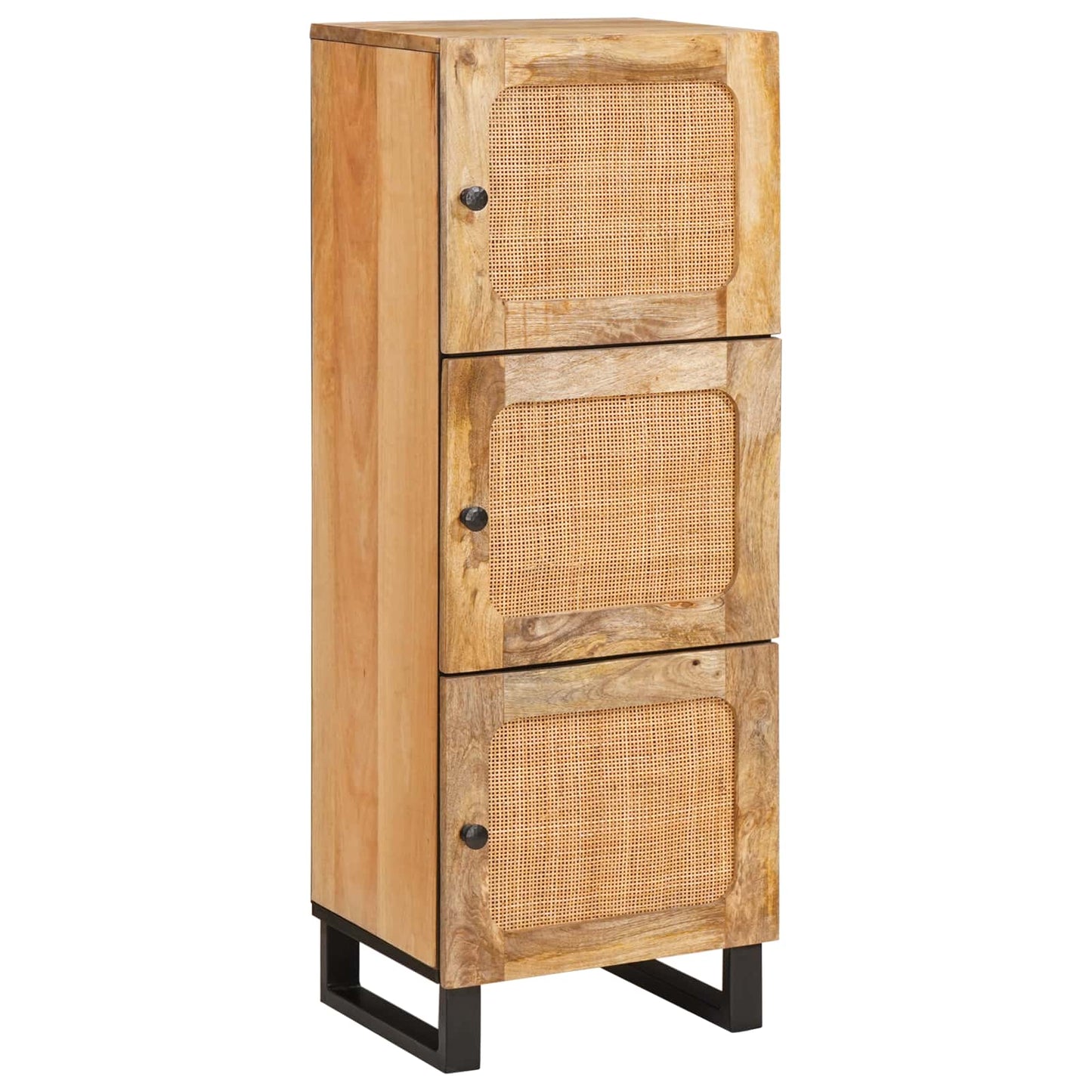 vidaXL Highboard με αποθήκευση Καφέ 90 x 33 x 75 εκ Στερεό ξύλο μάνγκο