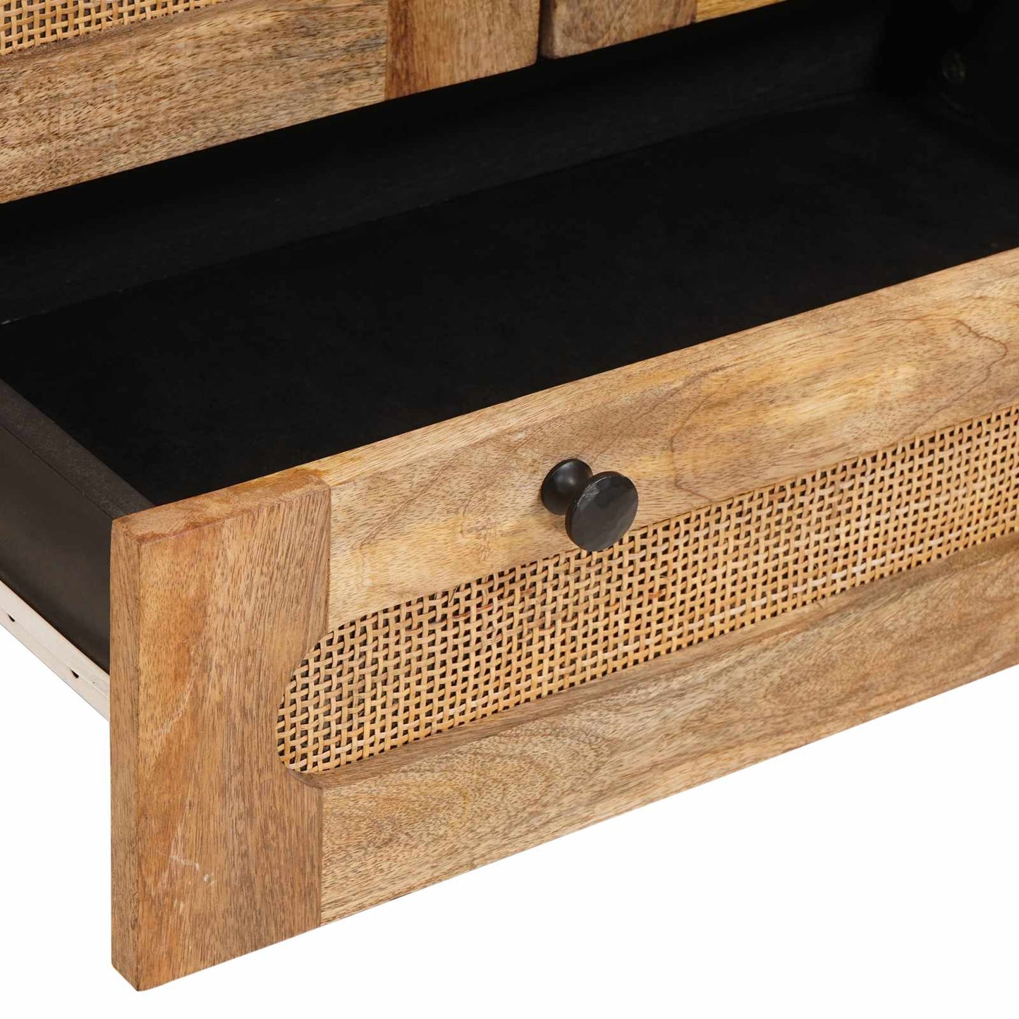vidaXL Highboard με συρτάρι Καφέ 40 x 33 x 110 εκ Στερεό ξύλο μάνγκο