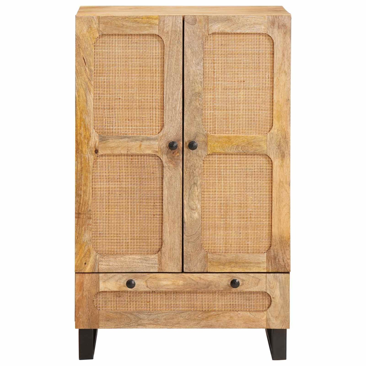 vidaXL Highboard με συρτάρι Καφέ 40 x 33 x 110 εκ Στερεό ξύλο μάνγκο