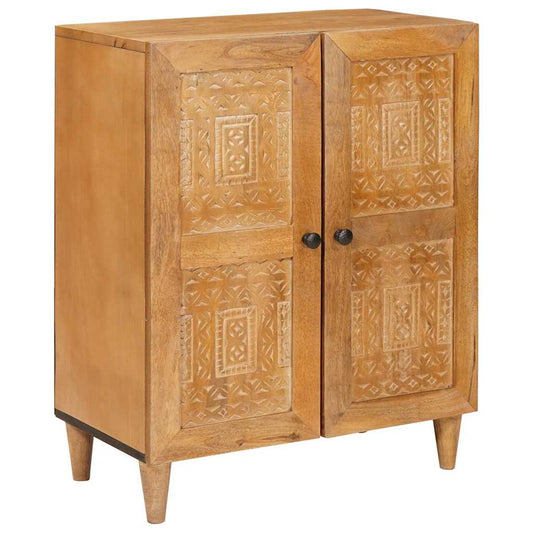 vidaXL Πλαϊνό γραφείο Ανοιχτό καφέ 60 x 33 x 75 cm Μασίφ ξύλο μάνγκο