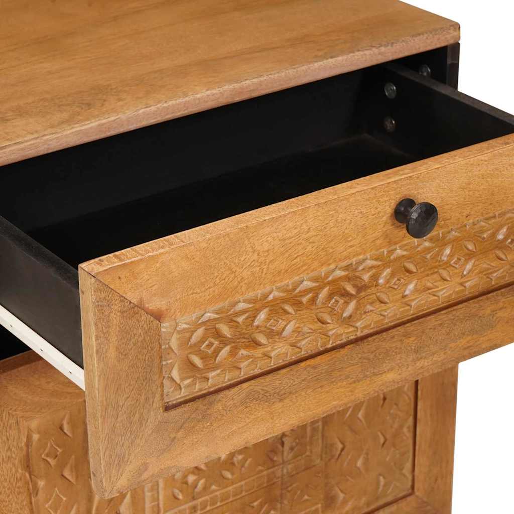 vidaXL Κομοδίνο Ανοιχτό καφέ 50 x 33 x 60 εκ Μασίφ ξύλο μάνγκο