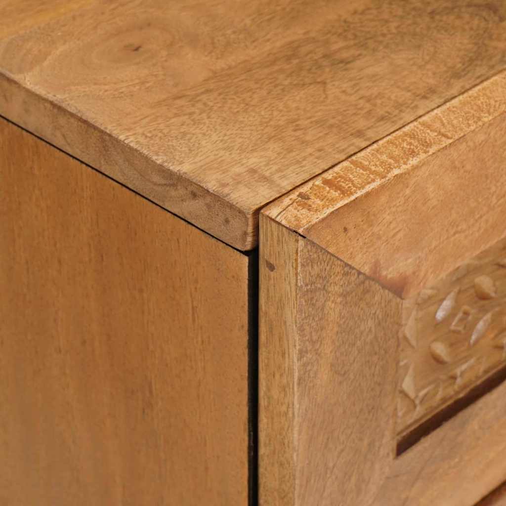 vidaXL Κομοδίνο Ανοιχτό καφέ 50 x 33 x 60 εκ Μασίφ ξύλο μάνγκο