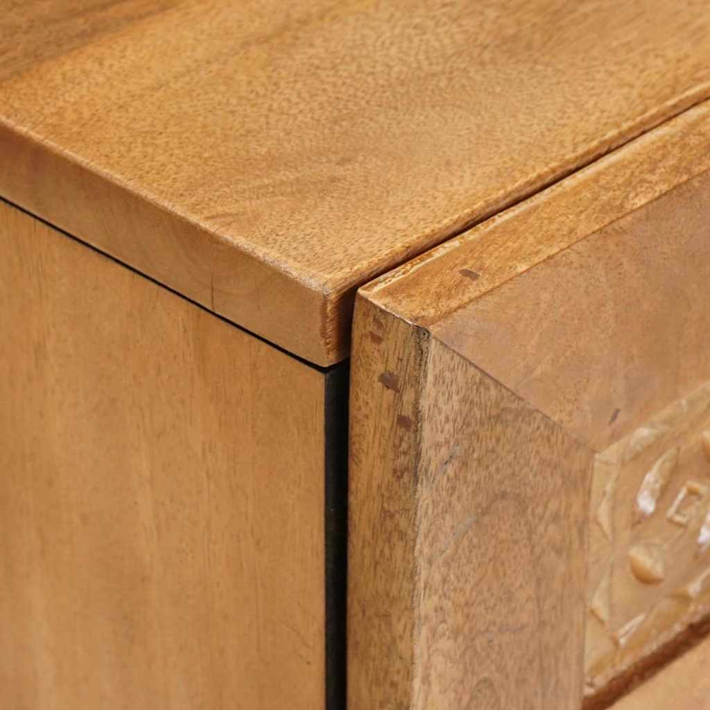 vidaXL Κομοδίνο Ανοιχτό καφέ 50 x 33 x 60 εκ Μασίφ ξύλο μάνγκο