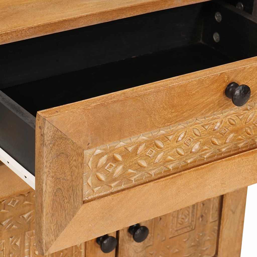 vidaXL Κομοδίνο Ανοιχτό καφέ 50 x 33 x 60 εκ Μασίφ ξύλο μάνγκο