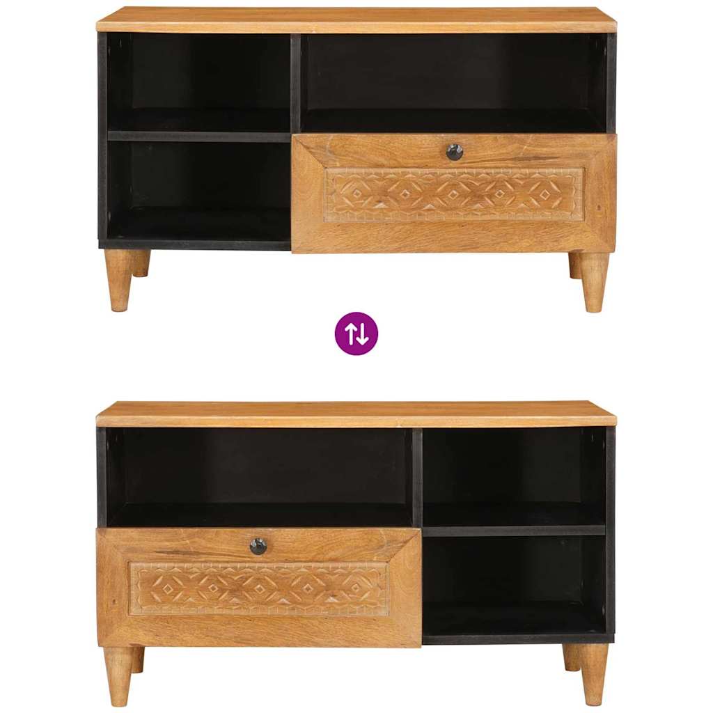vidaXL Ντουλάπι TV με συρτάρι 80 x 33 x 46 εκ Στερεό ξύλο μάνγκο