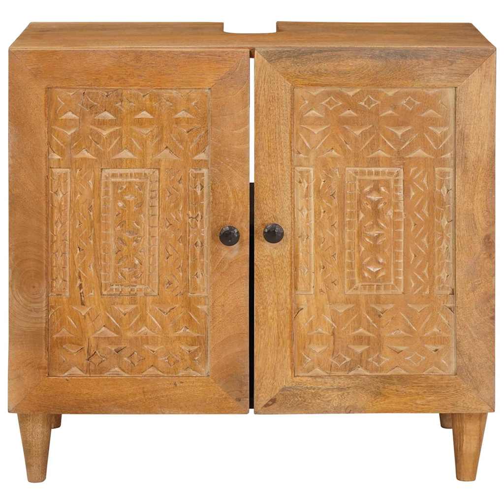 vidaXL Ντουλάπι Μπάνιου Επιτοίχιο Ανοιχτό καφέ 62 x 33 x 58 εκ.