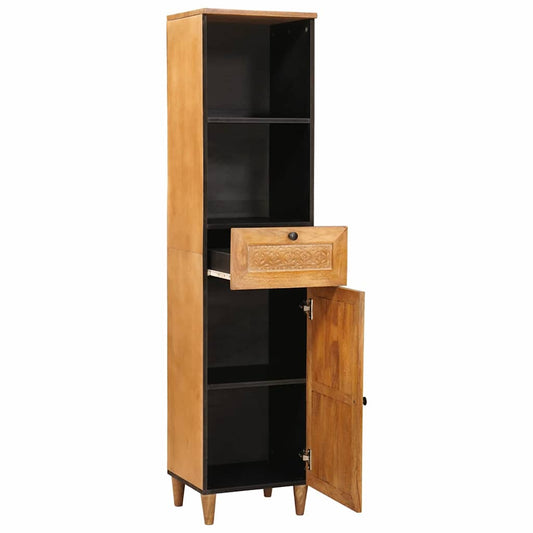 vidaXL Ντουλάπι Μπάνιου με συρτάρι Ανοιχτό καφέ 38 x 33.5 x 160 εκ