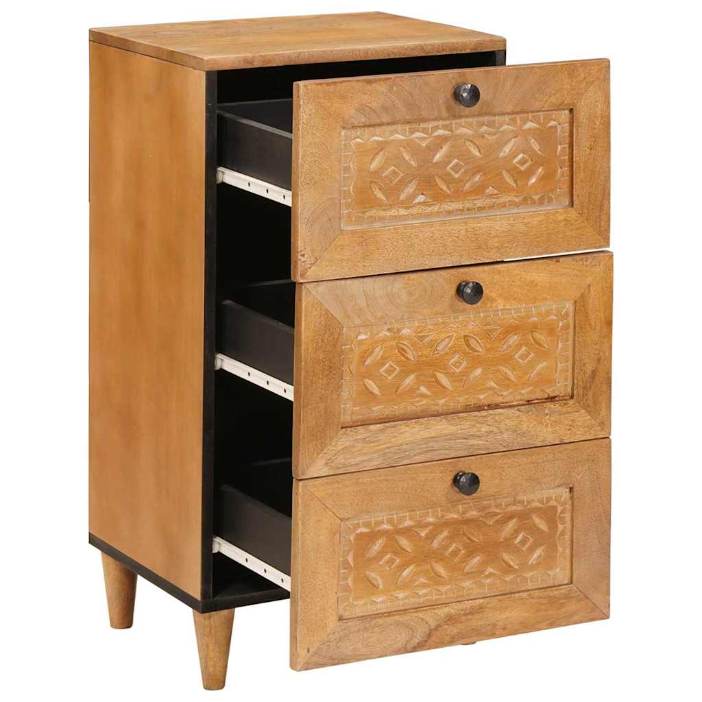 vidaXL Πλαϊνό γραφείο με συρτάρι Ανοιχτό καφέ 33.5 x 40 x 75 εκ