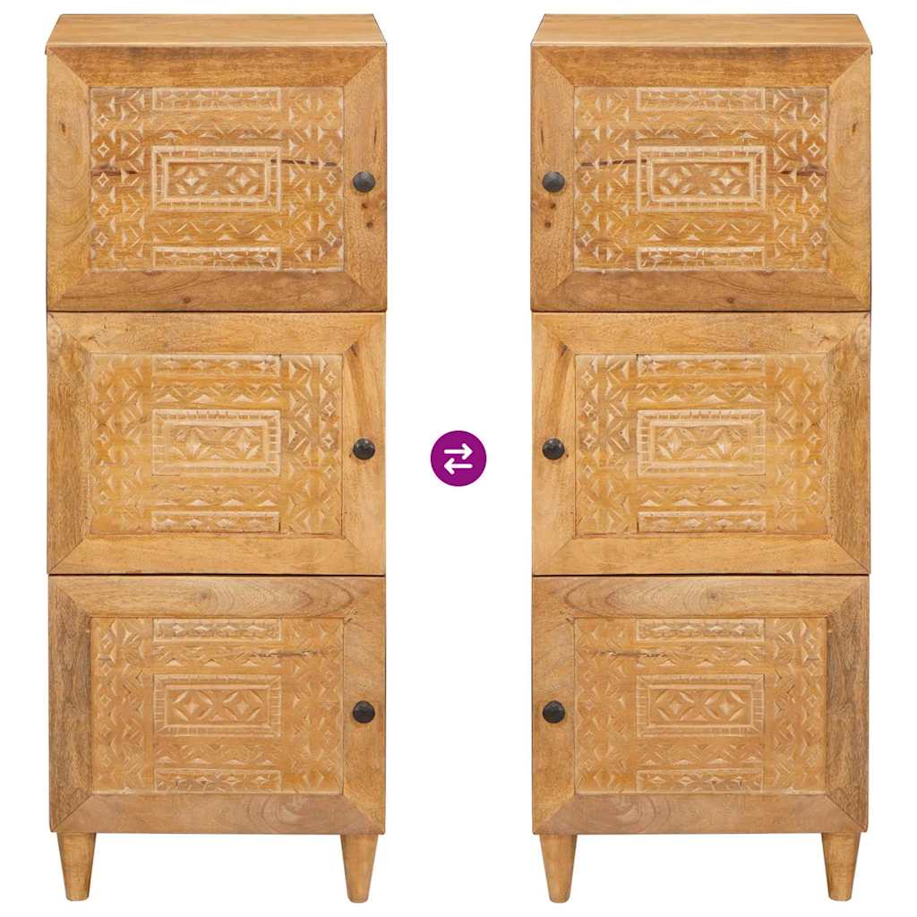 vidaXL Highboard Ανοιχτό καφέ 40 x 33 x 110 εκ Μασίφ ξύλο μάνγκο