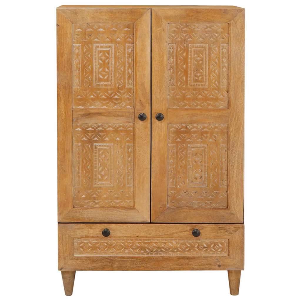 vidaXL Highboard Ανοιχτό καφέ 60 x 33 x 100 εκ. Μασίφ ξύλο μάνγκο