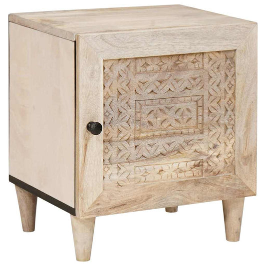 vidaXL Κομοδίνο Λευκό 80 x 50 x 40 cm Επεξεργασμένο Ξύλο