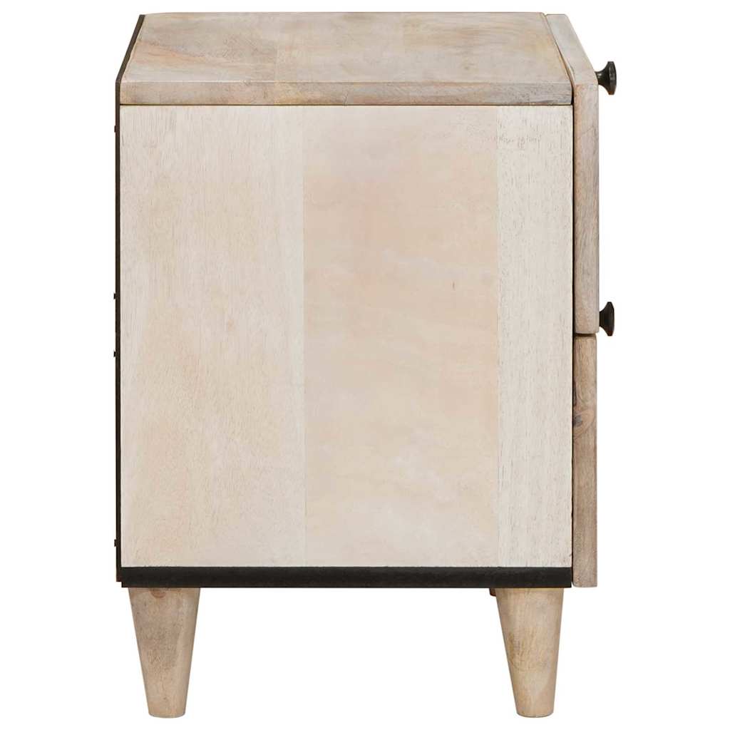vidaXL Κομοδίνο Λευκό 40 x 33 x 46 εκ. Επεξεργασμένο Ξύλο