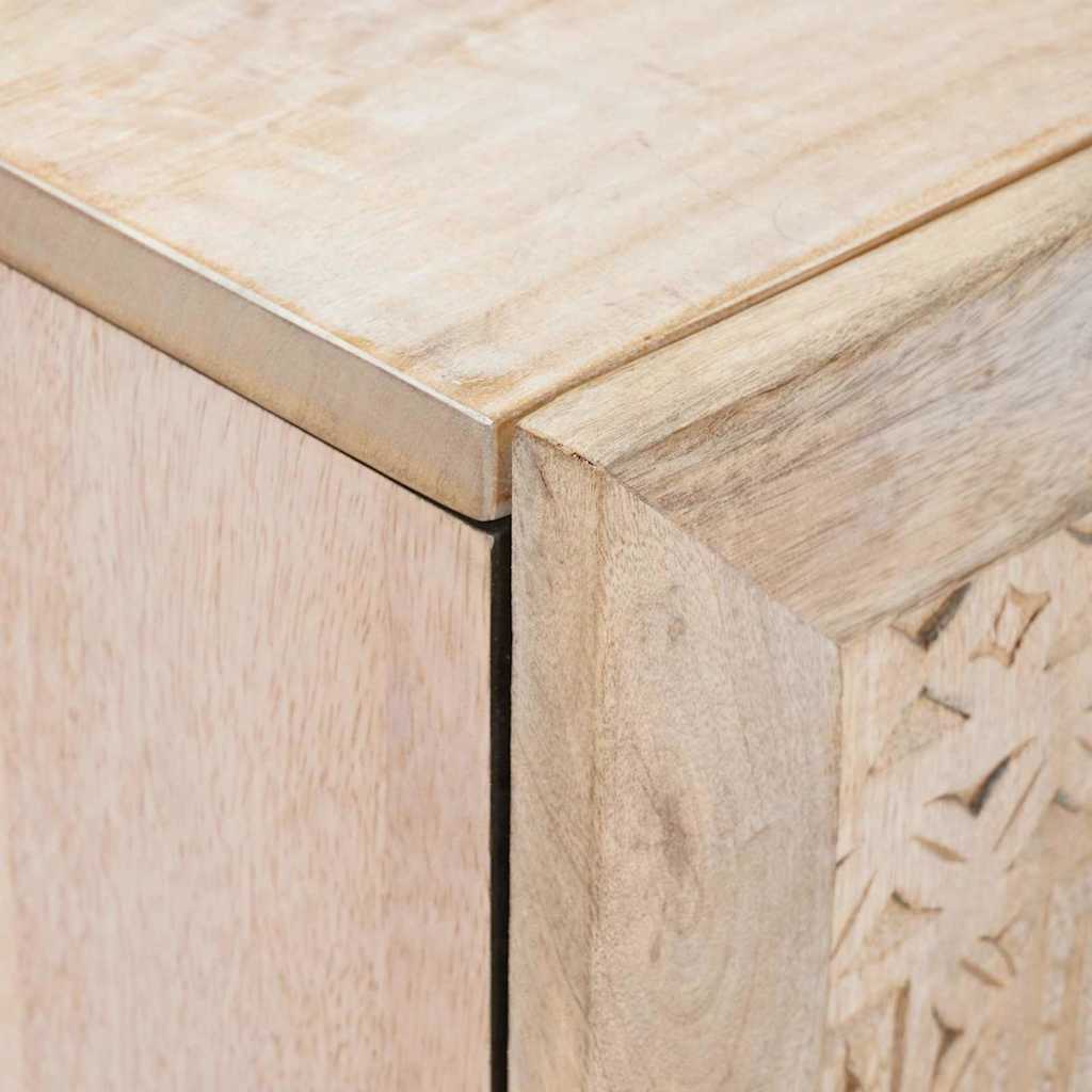 vidaXL Πλαϊνό γραφείο Λευκό 60 x 33 x 75 cm Μασίφ ξύλο μάνγκο