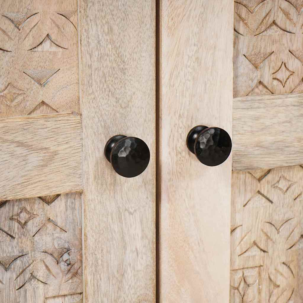 vidaXL Πλαϊνό γραφείο Λευκό 60 x 33 x 75 cm Μασίφ ξύλο μάνγκο