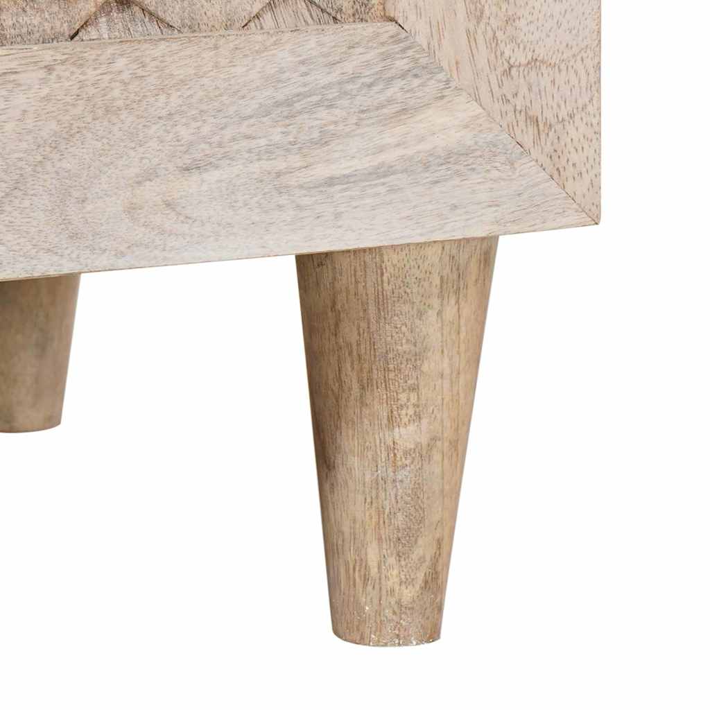 vidaXL Πλαϊνό γραφείο Λευκό 60 x 33 x 75 cm Μασίφ ξύλο μάνγκο