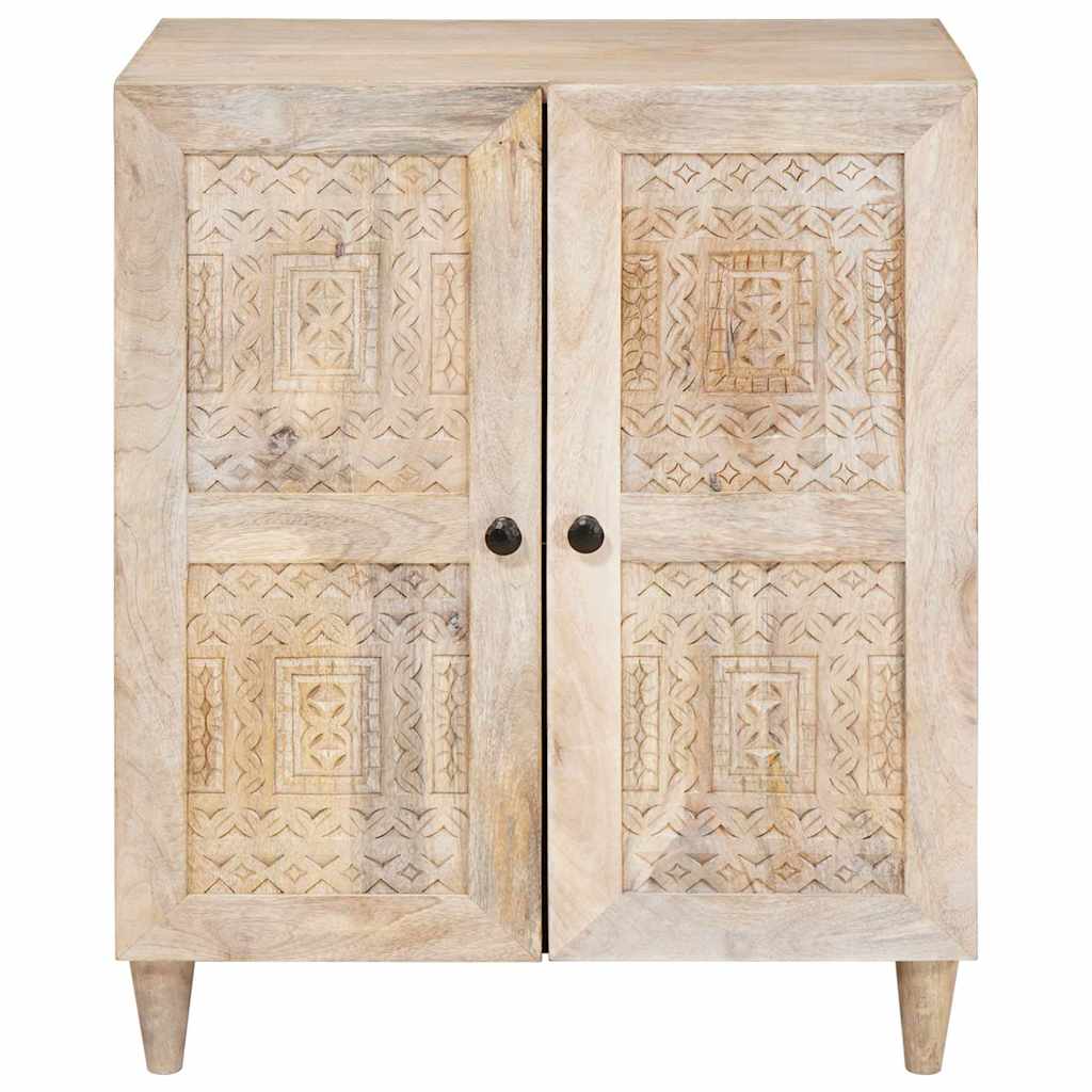 vidaXL Πλαϊνό γραφείο Λευκό 60 x 33 x 75 cm Μασίφ ξύλο μάνγκο