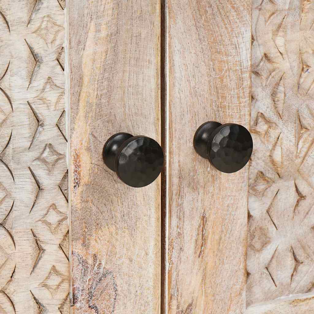 vidaXL Τραπεζάκι σαλονιού Μπεζ 80 x 50 x 40 cm Μασίφ ξύλο μάνγκο